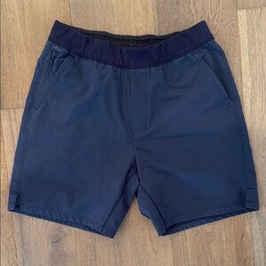 Public Rec 32” Shorts - blue, elastic waist band,